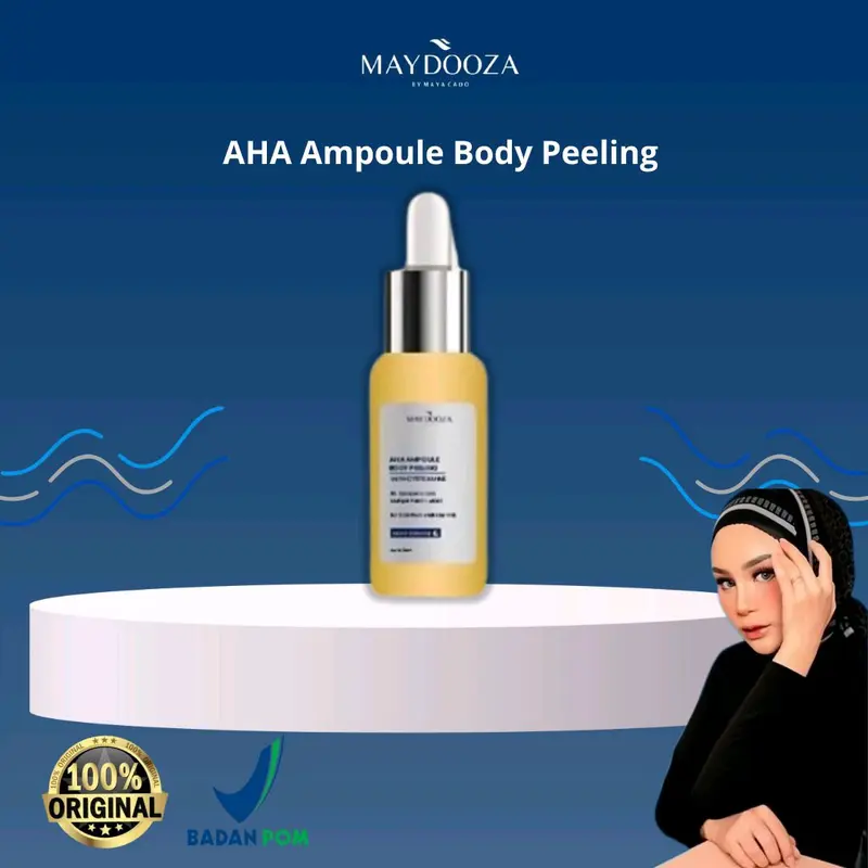 MAYDOOZA - AHA Ampoule Body Peeling - Serum Kuning Perontok Hitam Perawatan Pencerah | Exfoliating Mencerahkan Tubuh Niacinamide Glycolic 0