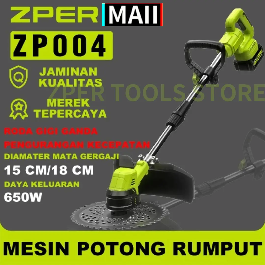 【COD】ZPER Mesin Potong Rumput Pemotong Rumput Listrik Pemangkas Rumput dengan Baterai Li-ion ZP003 alat pemotong rumput alat pemotong rumput alat pemotongan rumput gergaji  mesin bensin mesin babat mesin  potong besi