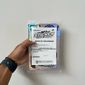 Stiker Band Hologram Isi 50 Pcs Sticker Band Random Anti Air Untuk Laptop Case Dll Stiker Case Book Paper Stationery
