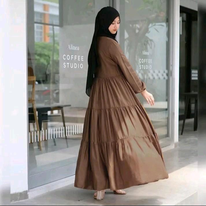 Product Introduction of (promo) gamis canda rempel susun airflow premium/ gamis polos busui terlaris 2024/gamis premium/ gamis muslim 10