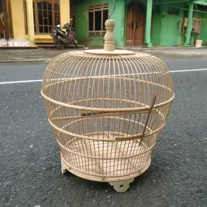 Sangkar Burung Derkuku & Puter Sabuk Rotan Jeruji Bambu Ambrukan