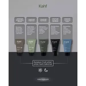 Kahf Face Wash 100 ml 50 ml - Sabun Cuci Muka Wajah Pria - Perawatan Laki - Laki