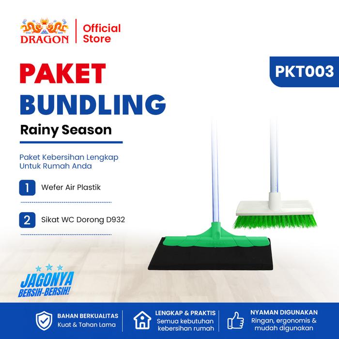 Gambar Bundling : Rainy Season ( Wefer Air Plastik + Sikat WC Dorong D932 ) dari Dragon Product Indonesia Kota Tangerang Tokopedia
