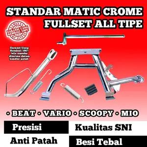 Standar Standart Jagrak Cagak 2 1 Tengah Pinggir Samping Vario Beat Scoopy Mio Genio Fino Spacy Karbu FI Esp Pop Led Street Cbs Deluxe kzr kvb koj 125 110 150 Old New