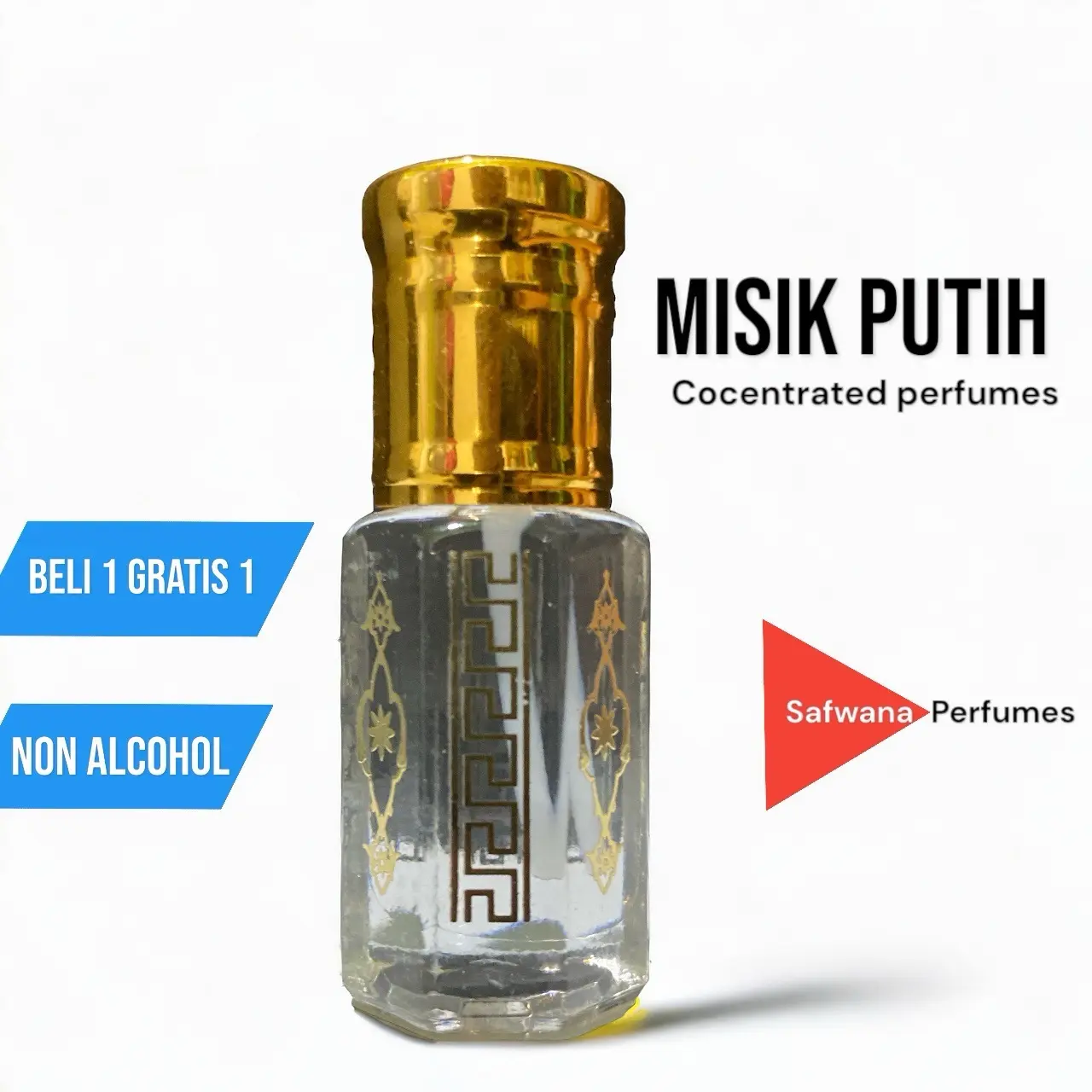 Misik Putih Original 6ml Cocentrated Perfume oils original saudi arabia non alcohol