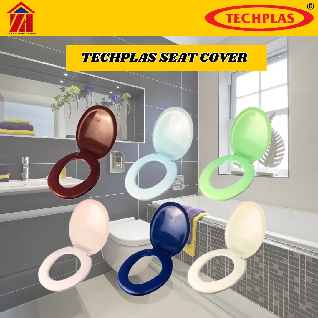 Techplas Toilet Seat Cover Bathroom Home Jamban Dutuk Tandas Penutup Tandas Toilet Duduk Quality Seat cover