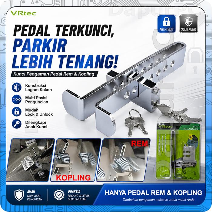 Gambar Kunci Pengaman Gembok Mobil Pedal Kopling Rem Gas Anti Maling dari dapurpc Kota Administrasi Jakarta Barat Tokopedia