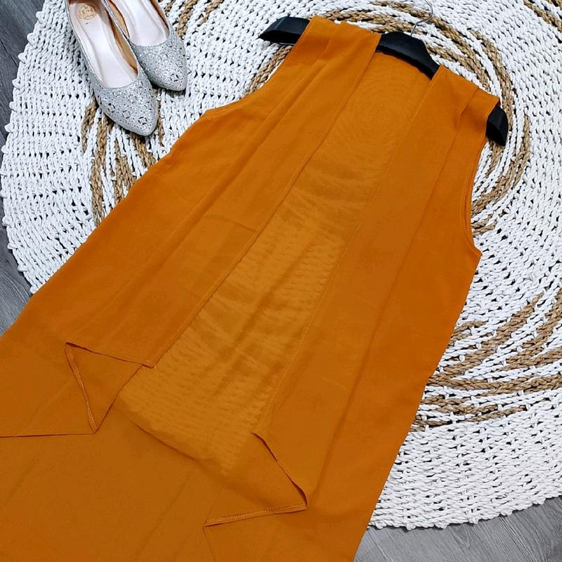 rompi panjang atasan wanita kekinian / outer tanpa lengan bahan ceruty babydoll 2