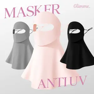 Glimme Masker Anti UV UPF50+ – Adem, Blokir 99.95% UV, Hijab-Friendly, Buff UV Wanita Anti Panas