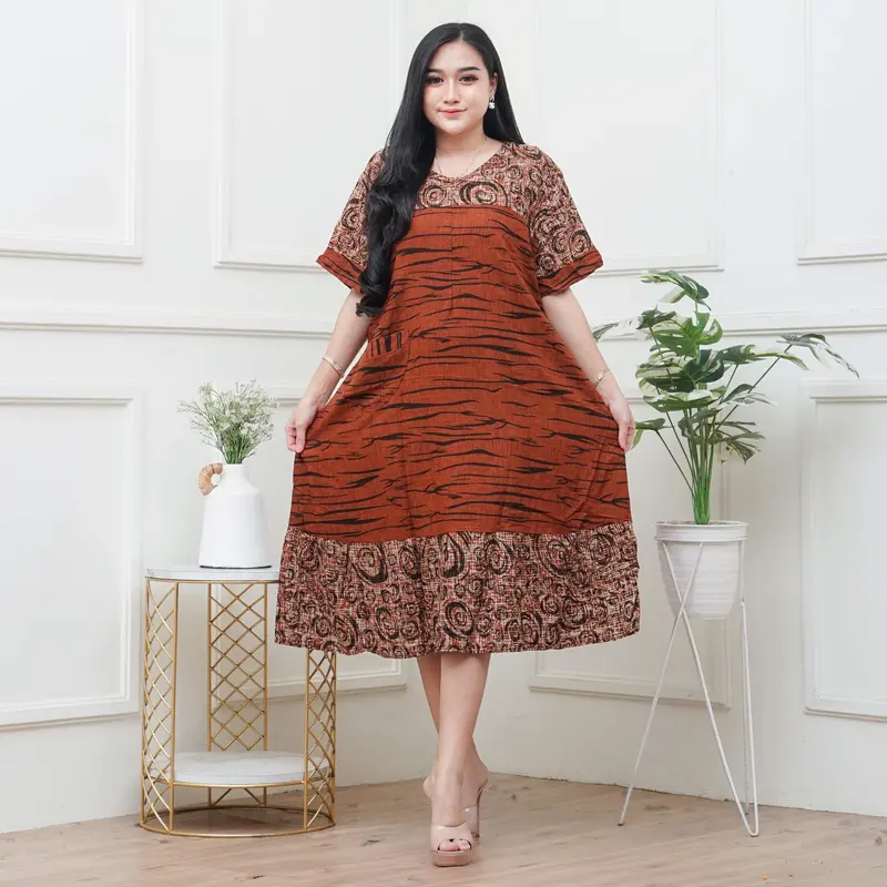 daster jumbo bella dress pendek terbaru kekinian bahan rayon premium busui friendly Bunga 0