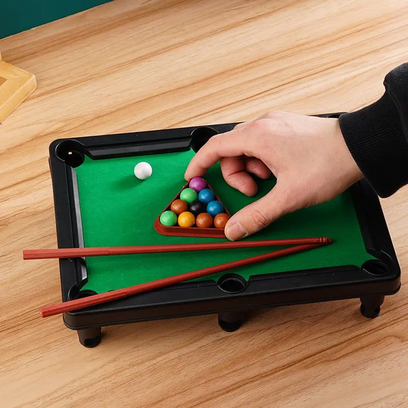 Bộ Trò Chơi Bi-a Bóng Bi Da Mini, Chất Liệu Gỗ, Bàn Bi-a Có Bàn Chân Cao, Thích Hợp Cho Trẻ Em, Đồ Chơi Trẻ Em, Bubles Chơi, Trò Chơi Bố Mẹ-Bé 2
