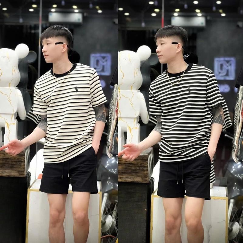 Set Đồ Bộ Nam Nữ, set mặc hè nam nữ, áo thun nam thêu họa tiết boy phố phối quần xịn, chất cotton lạnh co giãn mặc thoải mái