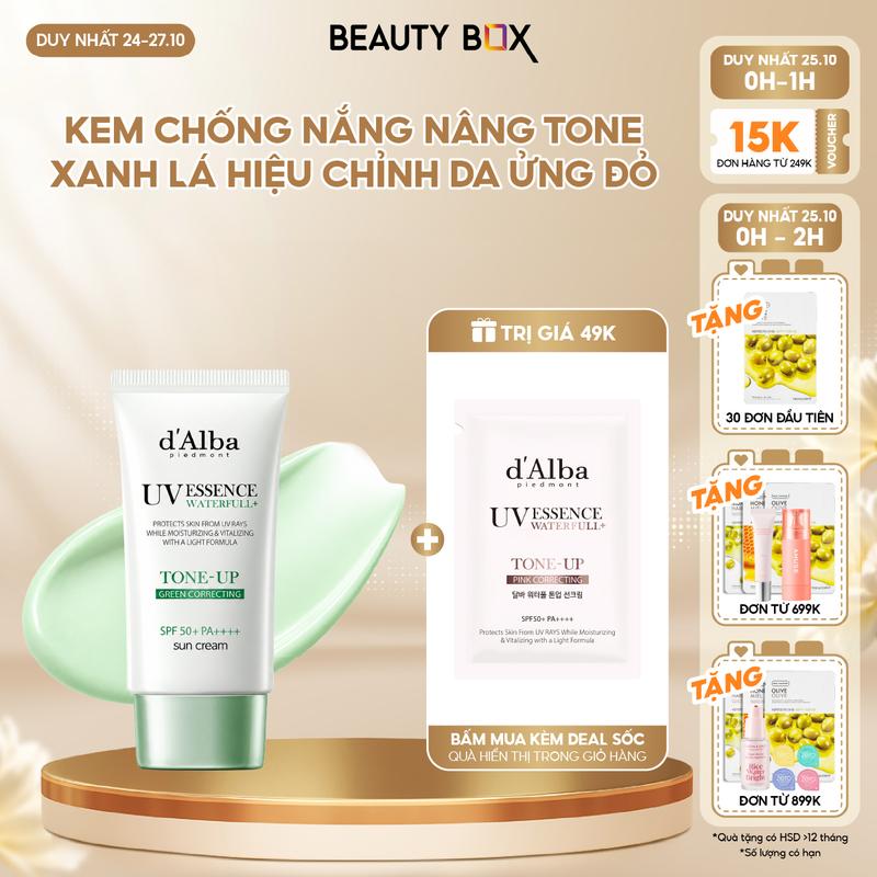 Kem Chống Nắng Nâng Tone Xanh Lá Clean Tea Tree Tone-Up Sun Cream SPF 50+ PA++++ 50ml