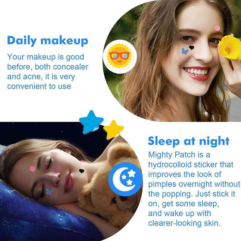COD Acne Patch Jerawat Hologram Transparan Bening Tahan Air Sakura Butterfly Kupu Kupu Star Love 8