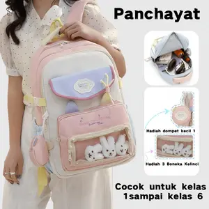 Panchayat tas sekolah korean style tassekolah anak perempuan Kapasitas besartahan air backpack wanita
