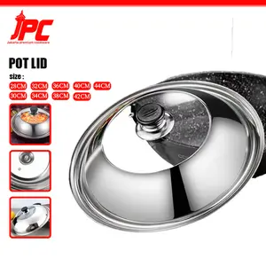 JPC 28cm 30cm 32cm  Tutup Panci Goreng Stainless Steel 304 Tutup Panci Kaca Tutup Panci Stainless Steel Tebal Tutup Panci Goreng Tutup Panci Masak Lambat Wok