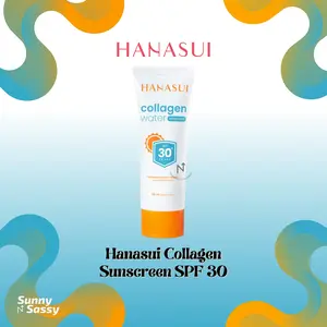 Hanasui Collagen Sunscreen SPF 30 PA+++ Facial Wajah Perlindungan Sinar Matahari untuk Wajah Anda