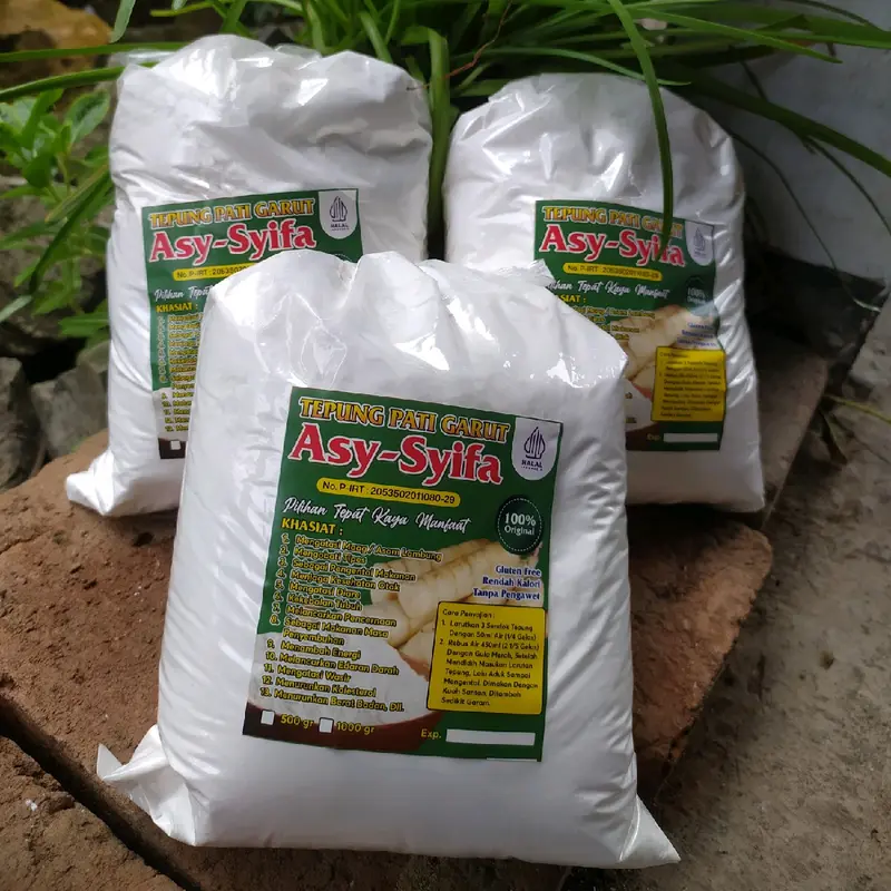 Promo Tepung Pati Garut Irut Halus 1kg 1000gr original asli PIRT untuk asam lambung dan maag 0