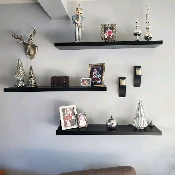 Rak Kayu Ambalan Dinding Serbaguna Rak Furniture Ambalan Decorasi Rumah balkon natural kayu 3