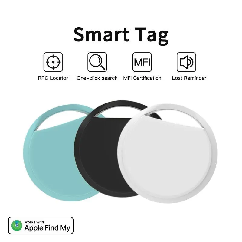 2PCS,Mini Tracker Smart Tags for Apple devices ( iPhone, iPad, and iMac) Apple ”Find My” for Wallet, Keys, Luggage, Backpack, Pets, Cars etc. MFi Certification, Replaceable Battery Smart Tag 1 Count , IPX67 Waterproof, Gift for Man, Woman, UK Delivery