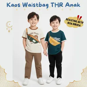 KAOS ANAK MOTIF WAISTBAG KANTONG KOMBINASI SETELAN CELANA SEMIWOLL & CHINOS BY IMCLOTH