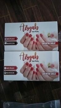Product Review of Inai Kuku Aisyah 1 box/12pcs Maroon dan Merah from i**a j**i 0