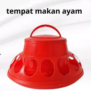 Tempat Makan Ayam warna merah besar kecil