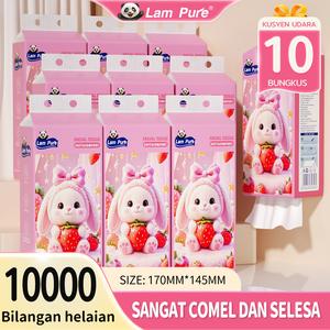 Tisu Muka Gantung Arnab Comel, 4 Lapis, 1000 Helaian, 10 Pek