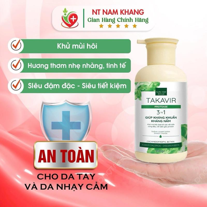  QC6- NƯỚC GIẶT ĐỒ LÓT TAKAVIR CHÍNH HÃNG- Hỗ trợ kháng khuẩn kháng nấm khử mùi. Làm sạch vết bẩn cứng đầu làm mềm da an toàn lành tính dành cho cả nam và nữ. 