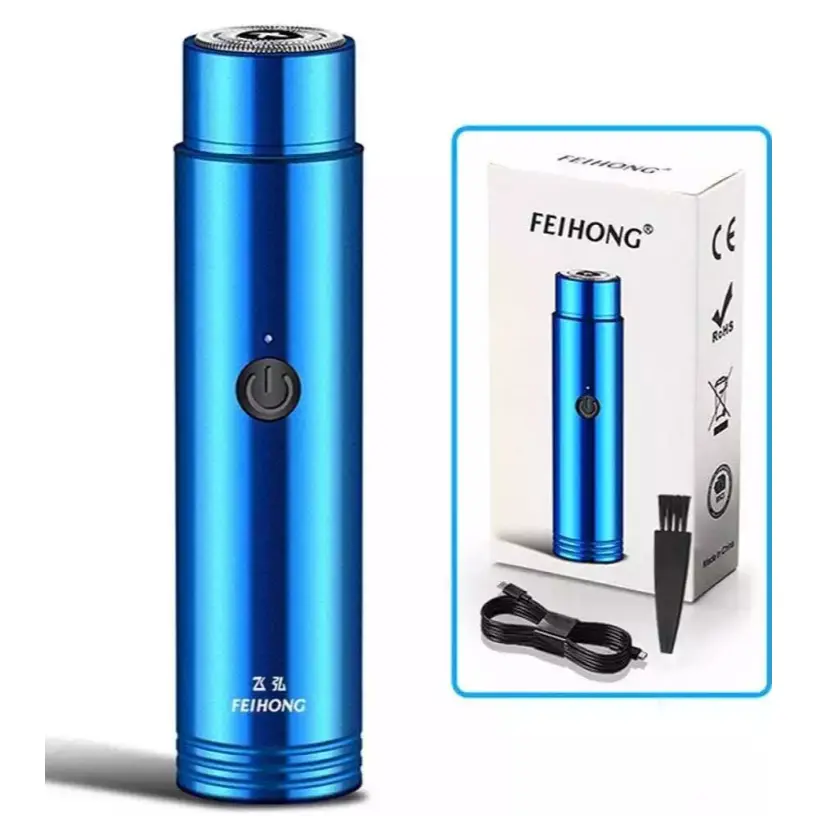 Alat Cukur Jenggot Kumis Elektrik Mini Usb Recharger Feihong