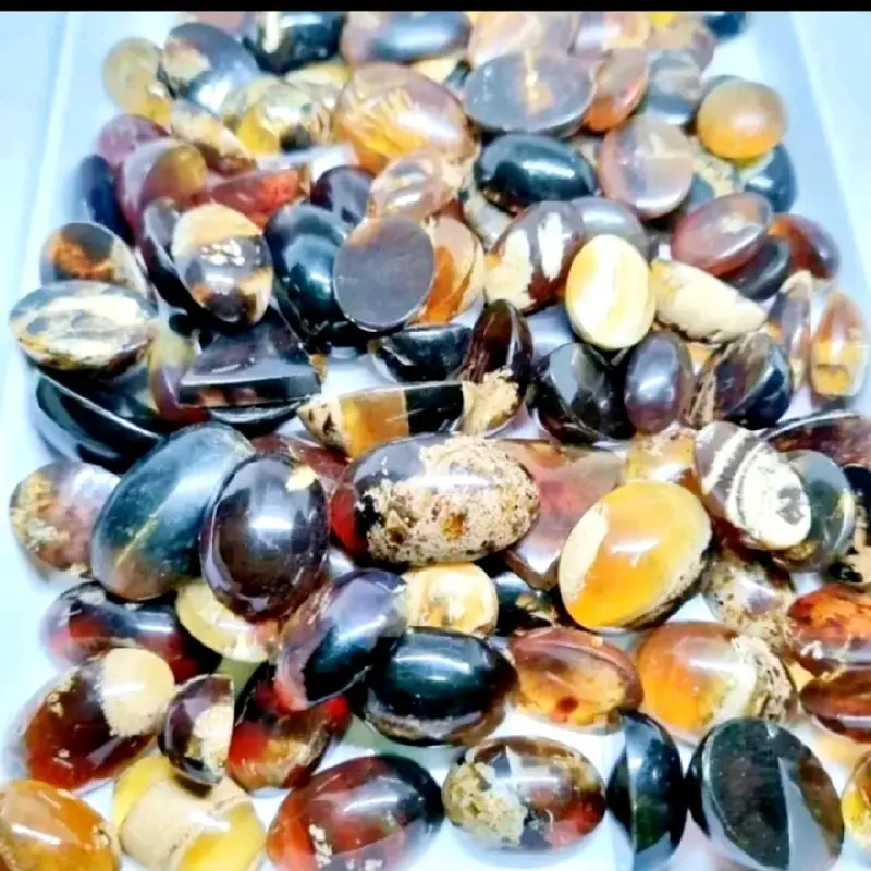 Cincin batu akik getah katilayu corak natural disenter tembus Elegan 5