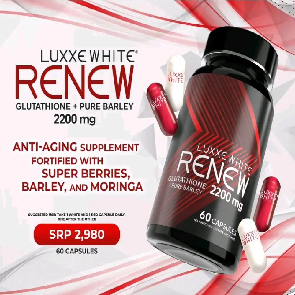 moringa glutathione Luxxe White Renew GLUTATHIONE PURE BARLEY MORINGA COLLAGEN acai berry  pomegranate nonifruit goji berry mangosteen anti-aging whitening Healthcare  Supplement Beauty Colagen Edible Healthy