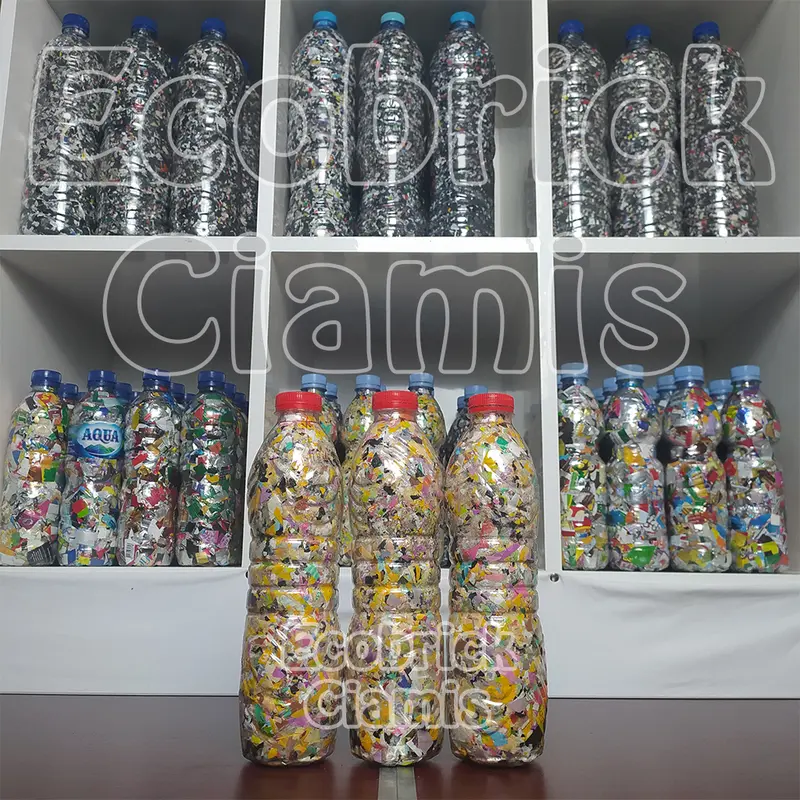 Ecobrick Botol Vit 600 ml berat 250g gram padat murah 1