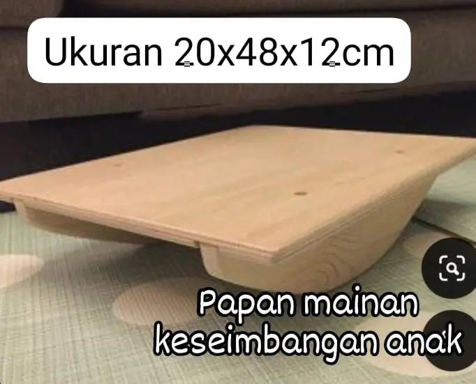 Balance Board Double Elips Papan Keseimbangan Anak Mainan Kayu Edukatif Permainan Games Toys