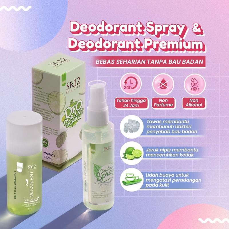 Deodorant Spray SR12 Ampuh Atasi Bau Ketiak dan Mencerahkan Aman Digunakan BPOM Tahan 48 Jam 1