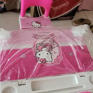 Set Meja dan Kursi Anak Naiba Karakter Kartun 1251 Anti Gores dan Aman untuk Anak-anak Minimalis