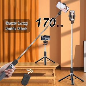 Bluetooth Selfie Stick 170cm Monopod With Remote Control 360° Rotate 3 in 1 Tripod With Shutter Mirror And LED Light