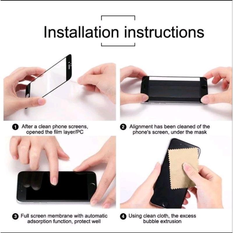 TEMPERED GLASS SPY / PRIVACY GLOSSY KOMPETIBEL UNTUK HP SAMSUNG ALL TYPE SAMSUNG Layar 4