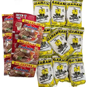 [10pcs garam+18pcs kaldu sedaap] promo paket dapat 10pcs garam halus kemasan 100gram+18pcs kaldu sedaap 500