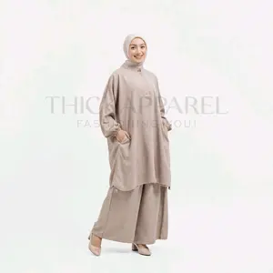 [READY STOCK] THICKAPPAREL - ELORA SETELAN TUNIK DAN CELANA KULOT WANITA - ONE SET TUNIK WANITA