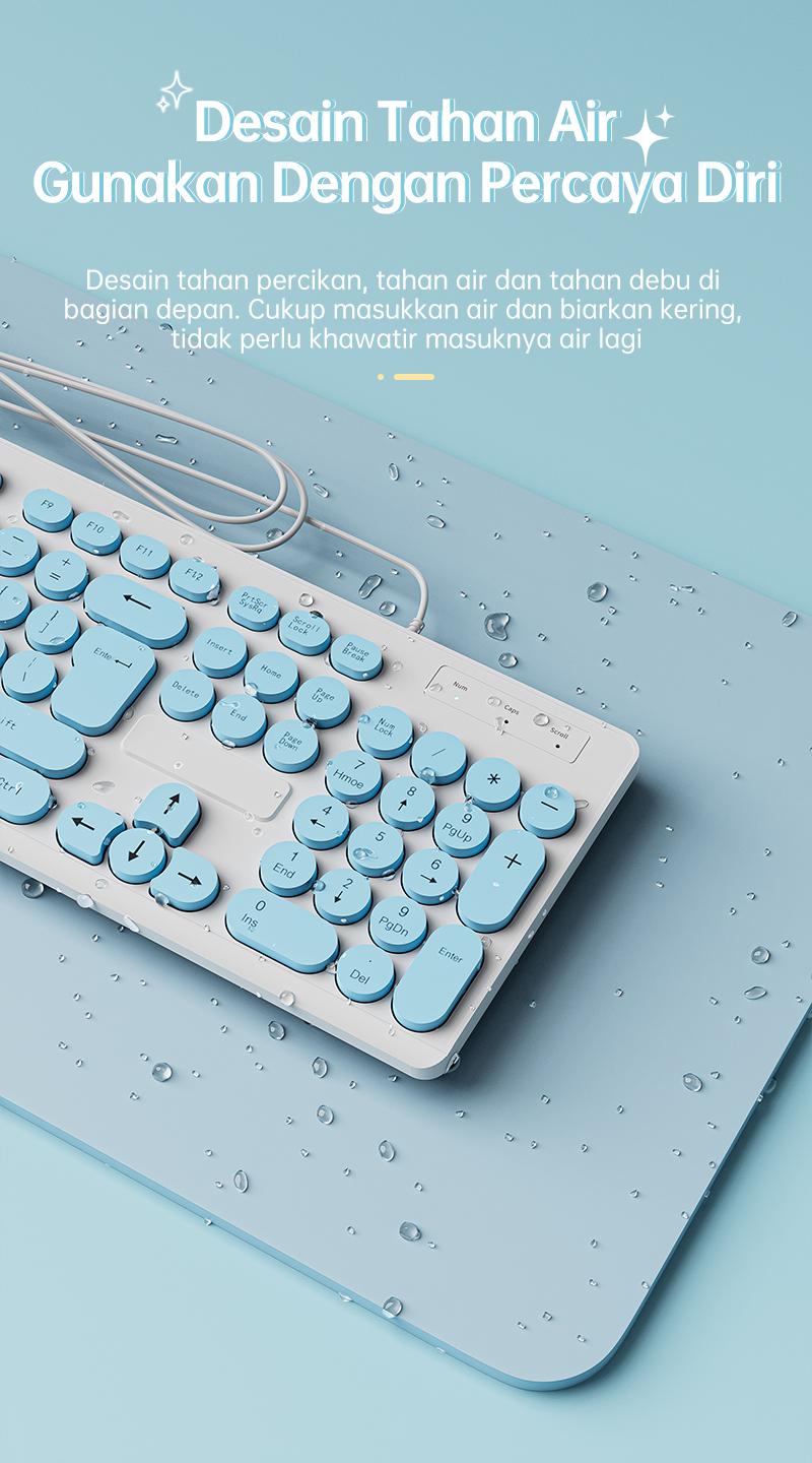 OLYPS Keyboard Mouse Set K19 Keryboard & MOU20 Kabel USB Full Size Tuts ...