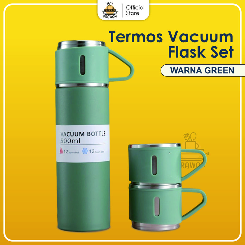 Termos Vacuum Flask / Botol Minum Cangkir Set 500 ml 6