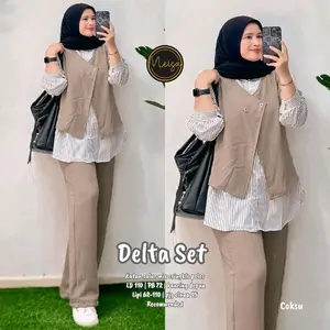 setelan remaja-dewasa Delta set by Meisa store- Fashion wanita