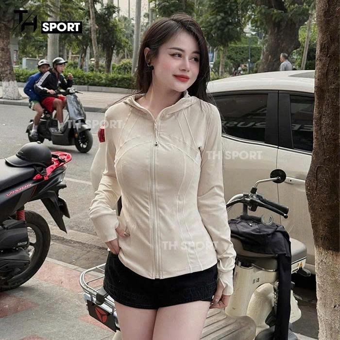 KHOÁC SỊN CAO CẤP LULU [36-65kg] Áo Khoác Nắng Thể Thao Cao Cấp LULU Mẫu Mới Vải Thun Umi. Áo Khoác Nữ  Tập Gym, Yoga, Chạy Bộ [ Đồng Sport eo ] TH066