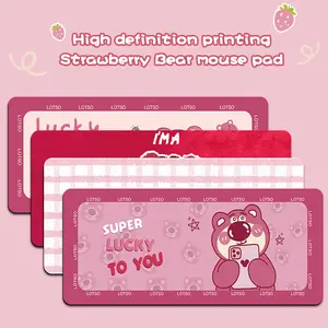 Pad Tikus Besar Anti Slip Cute dengan Banyak Pola Warna Cerah dan Papan Kekunci 80x30cm Mouse Computer Komputer