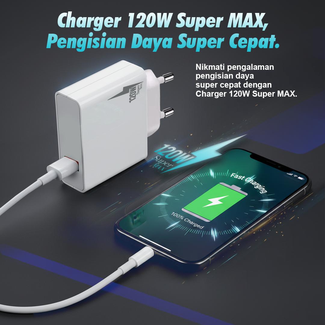 DingDong Charger Kepala Fast Charging 120W – Adaptor USB Type C
