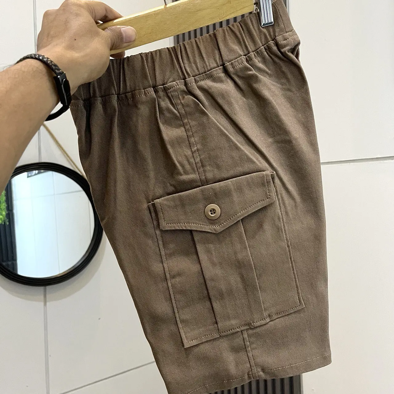 Cargo Pendek Brown Stretch