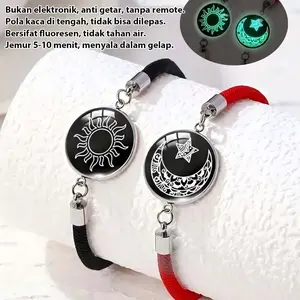 COD 【Beli 1 Gratis 1】Gelang Couple Pasangan Glow in the Dark Bintang Bulan Titanium Gelang  You And MeXP YS