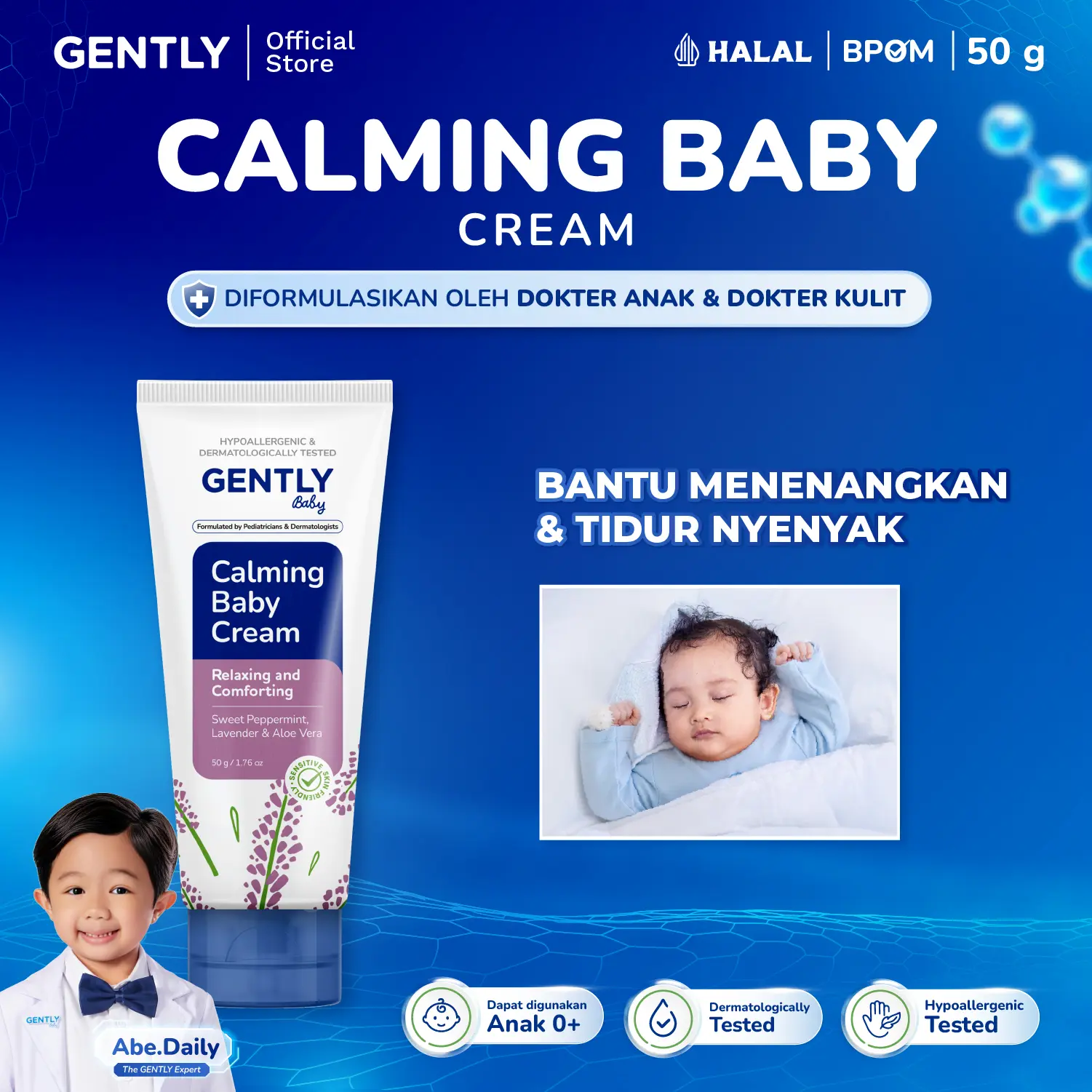 Calming Baby Cream 50 g - Perlengkapan Bayi Newborn - Tidur Nyenyak - Nyaman untuk si Kecil