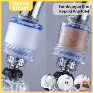 DK89 Filter Saringan Air Kran Cuci Piring Sambungan Kran Air Filter Refill Purifier Transparan